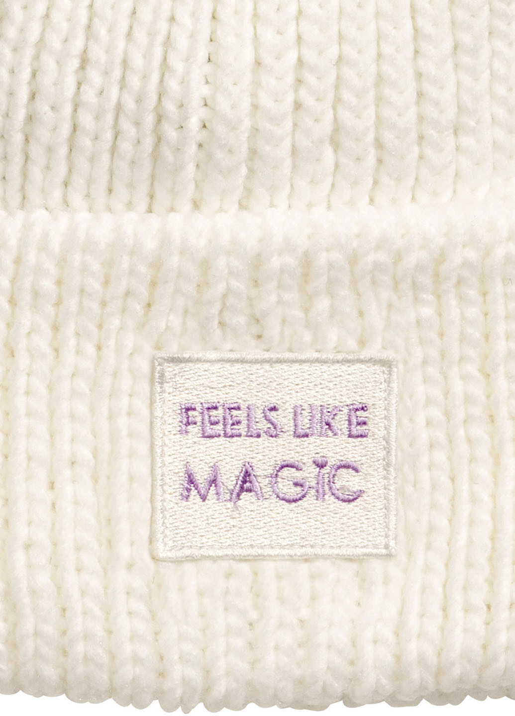 Шапка H&M бини логотип белая кэжуал акрил