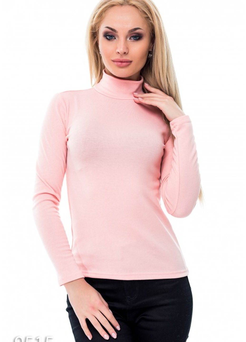 Розовый демисезонный свитера 9515 4xl розовый ISSA PLUS