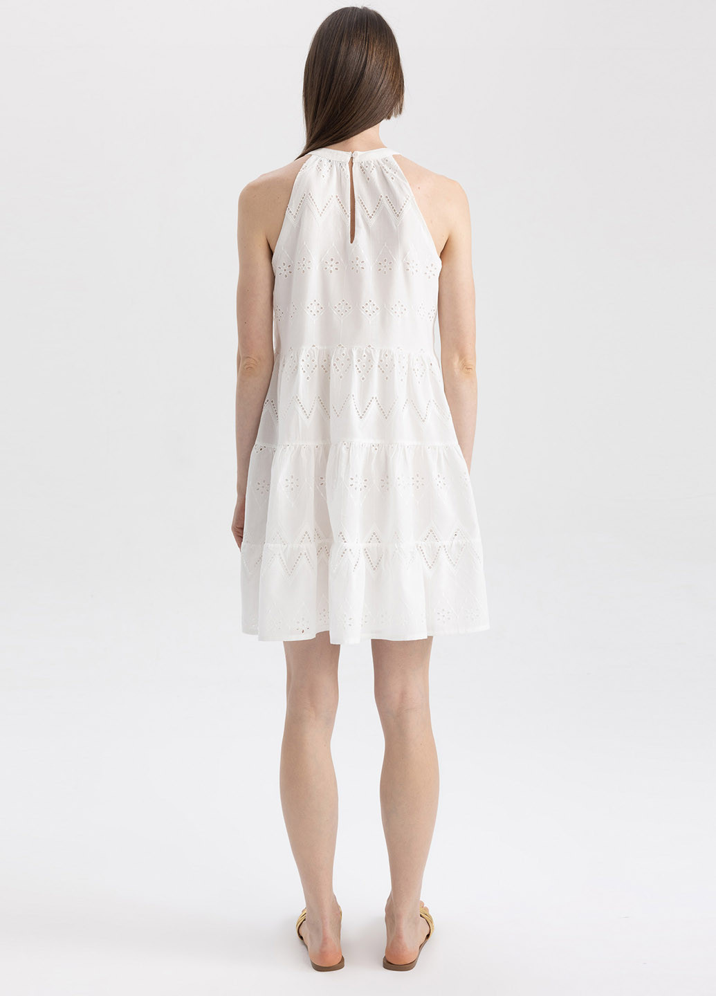 Білий кежуал сукня а-силует DeFacto однотонна
