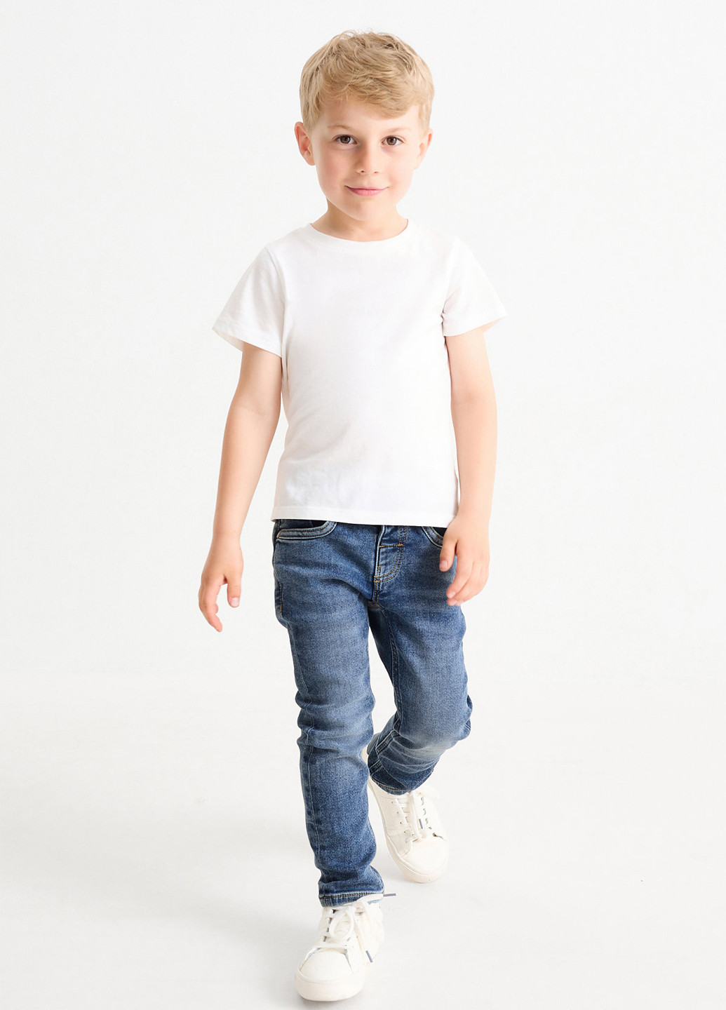 Синие демисезонные скинни джинсы C&A