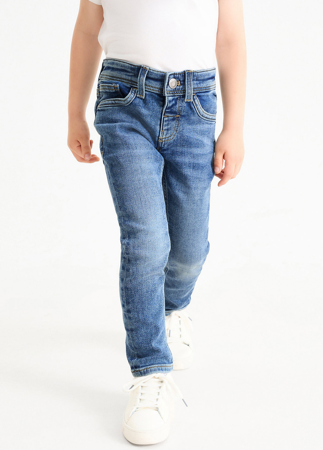 Синие демисезонные скинни джинсы C&A