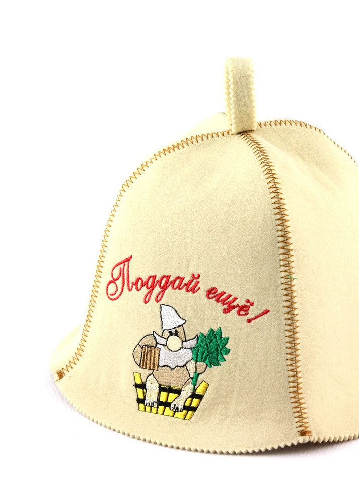 Банная шапка "Поддай еще", искусственный фетр, белый (LA-411) Luxyart (252611431)