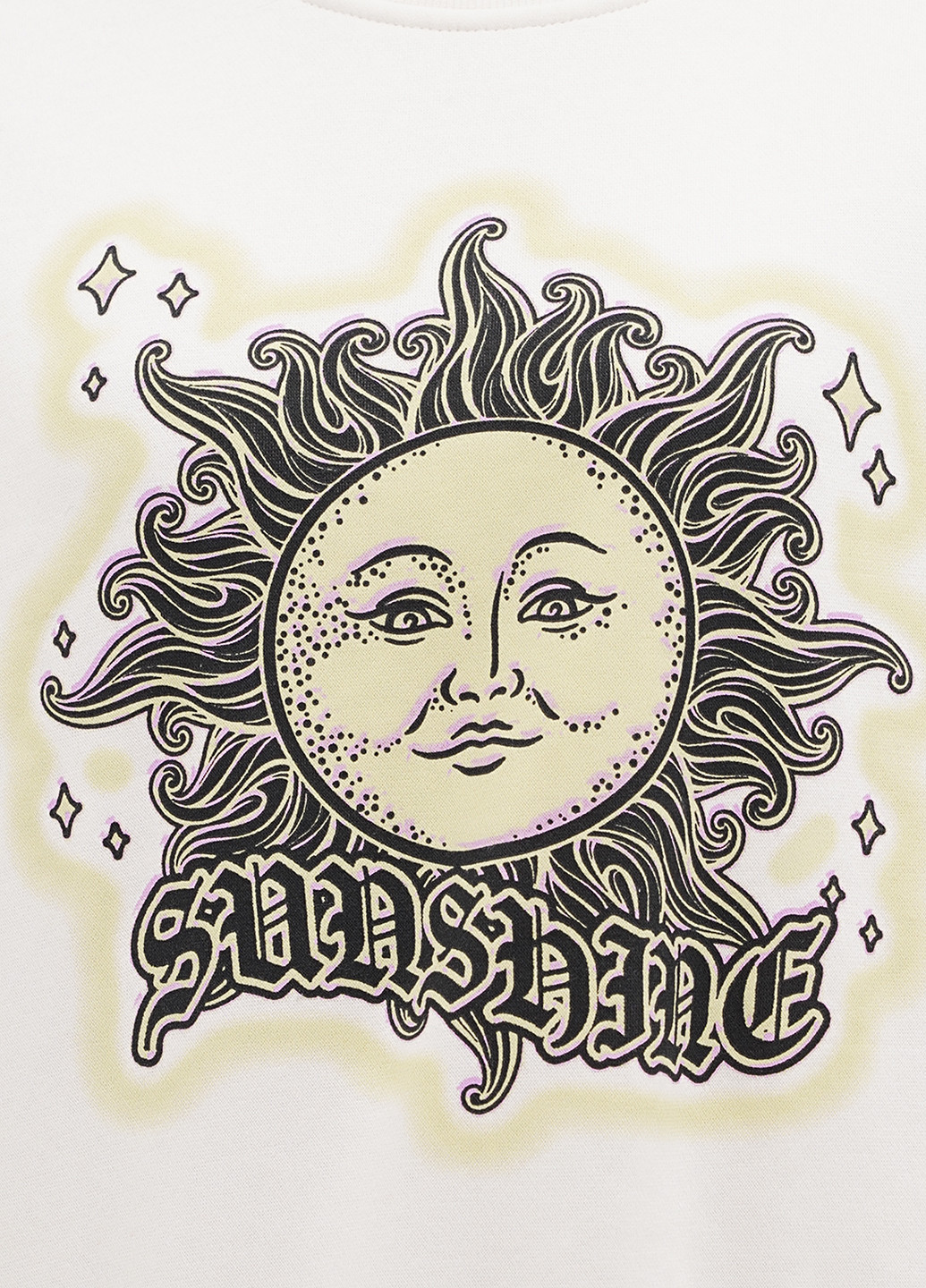 Кремовый свитшот H&M рисунок без декора (315732809)