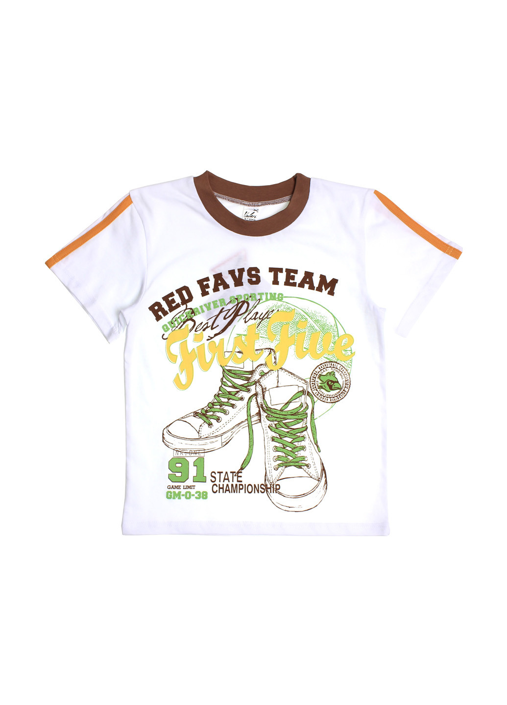 Белая детская футболка-поло для мальчика Валери-Текс с рисунком