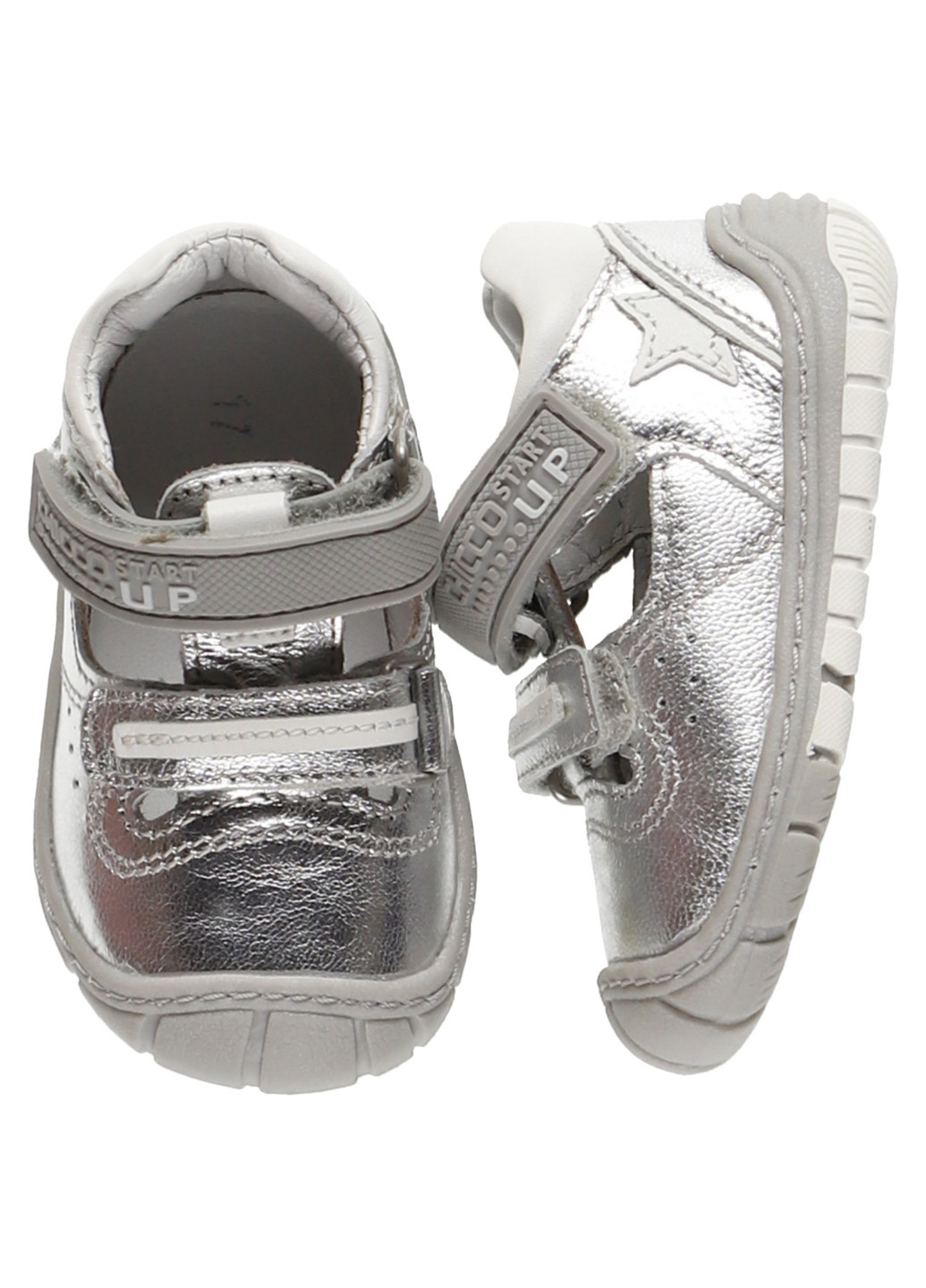 Серые мокасини Chicco на липучке