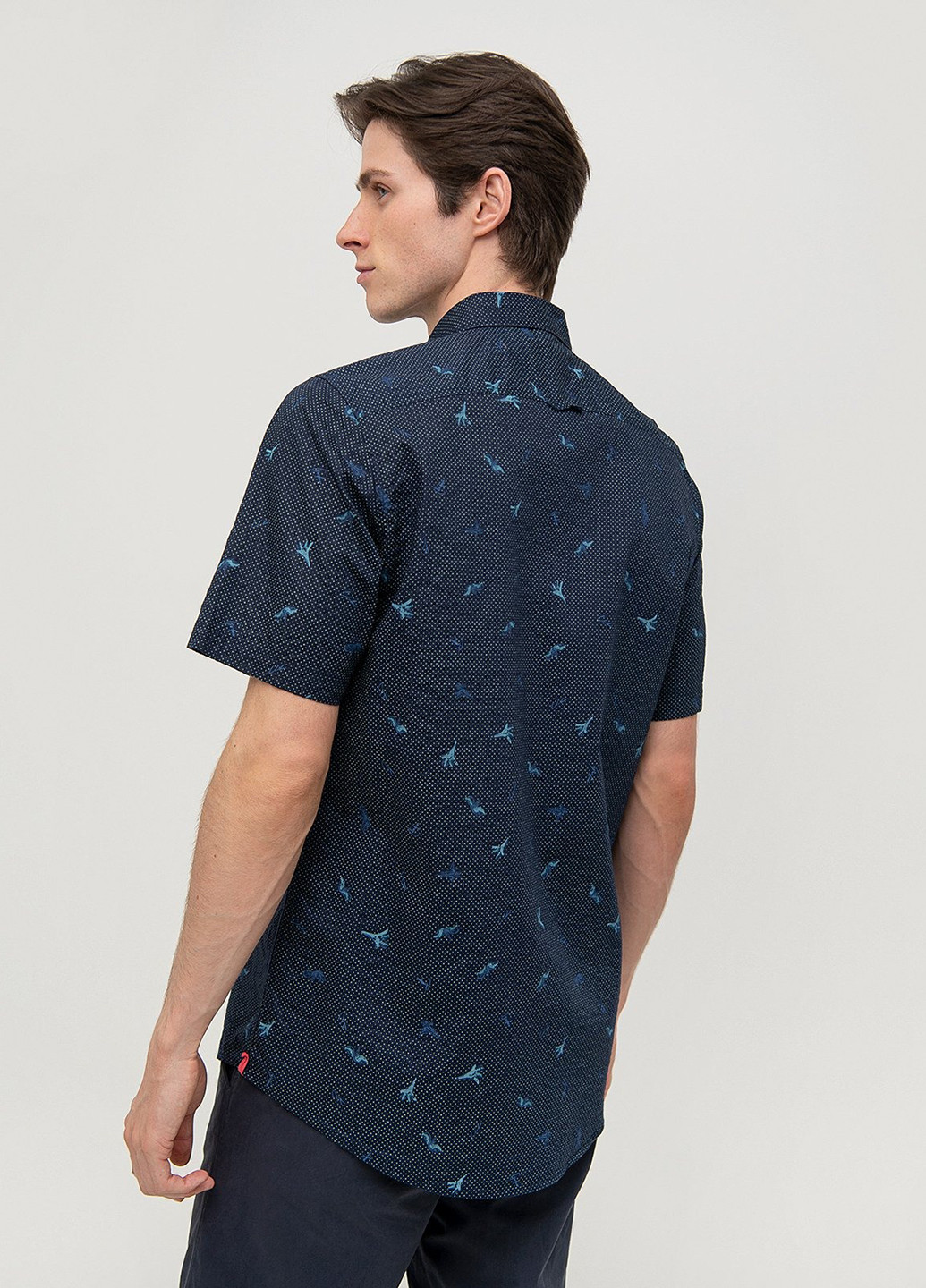 Темно-синяя кэжуал рубашка с абстрактным узором Lerros