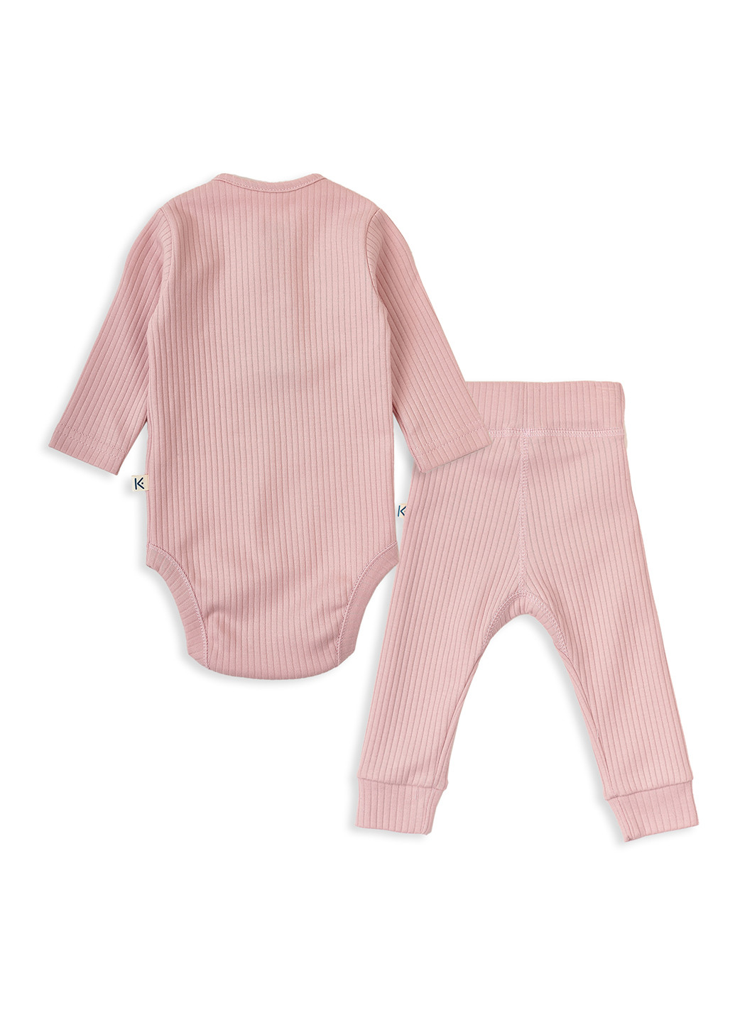 Розовый демисезонный комплект (боди, брюки) KRAKO