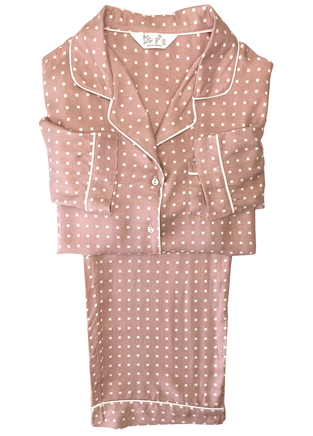 Пудровая всесезон пижама (рубашка, брюки) Primark