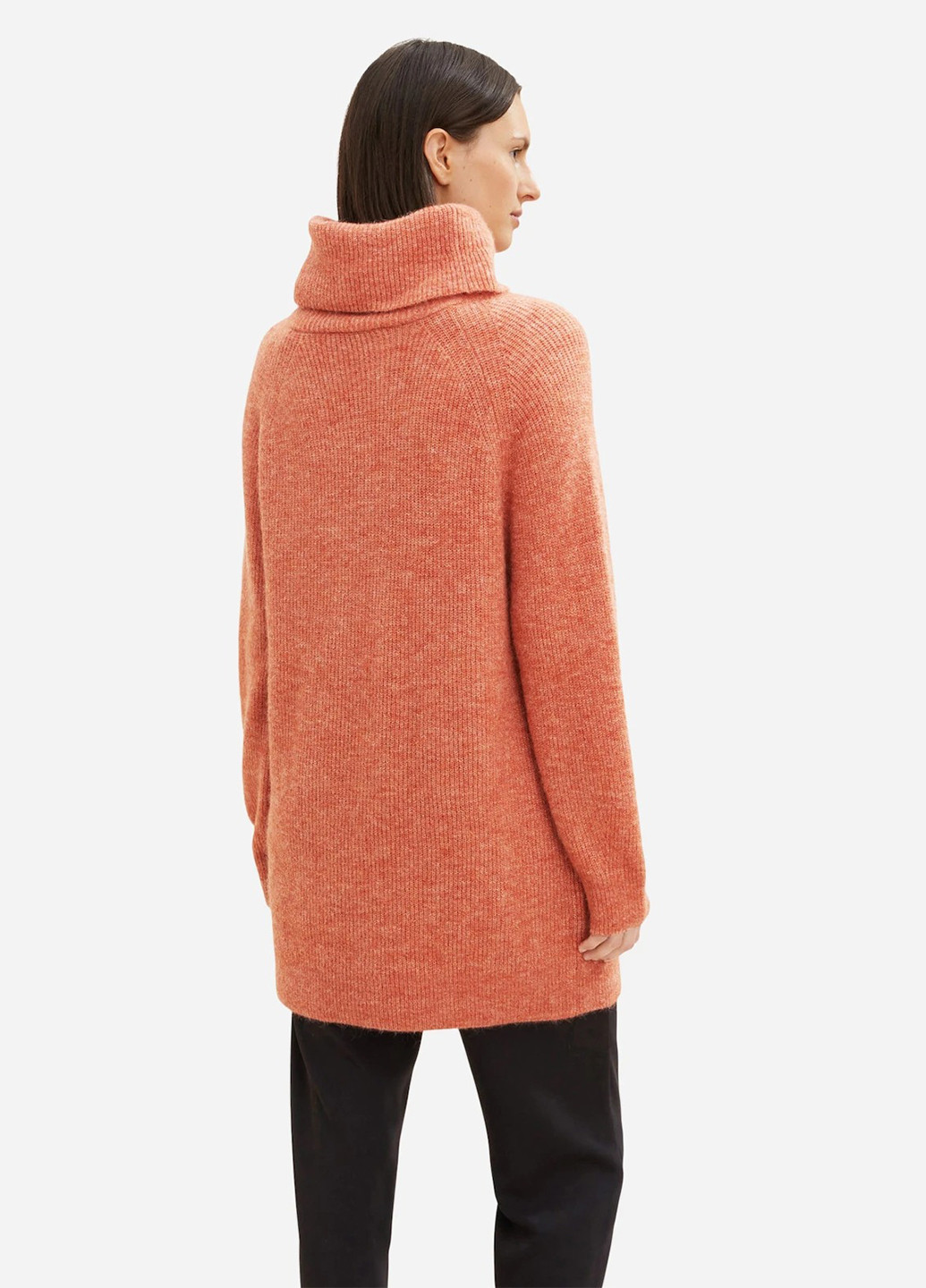 Оранжевый зимний свитер Tom Tailor