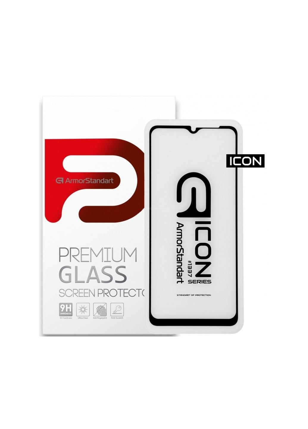 Стекло защитное Icon Samsung M12 / A12 / A12 Nacho Black (ARM58887) ArmorStandart (252398263)
