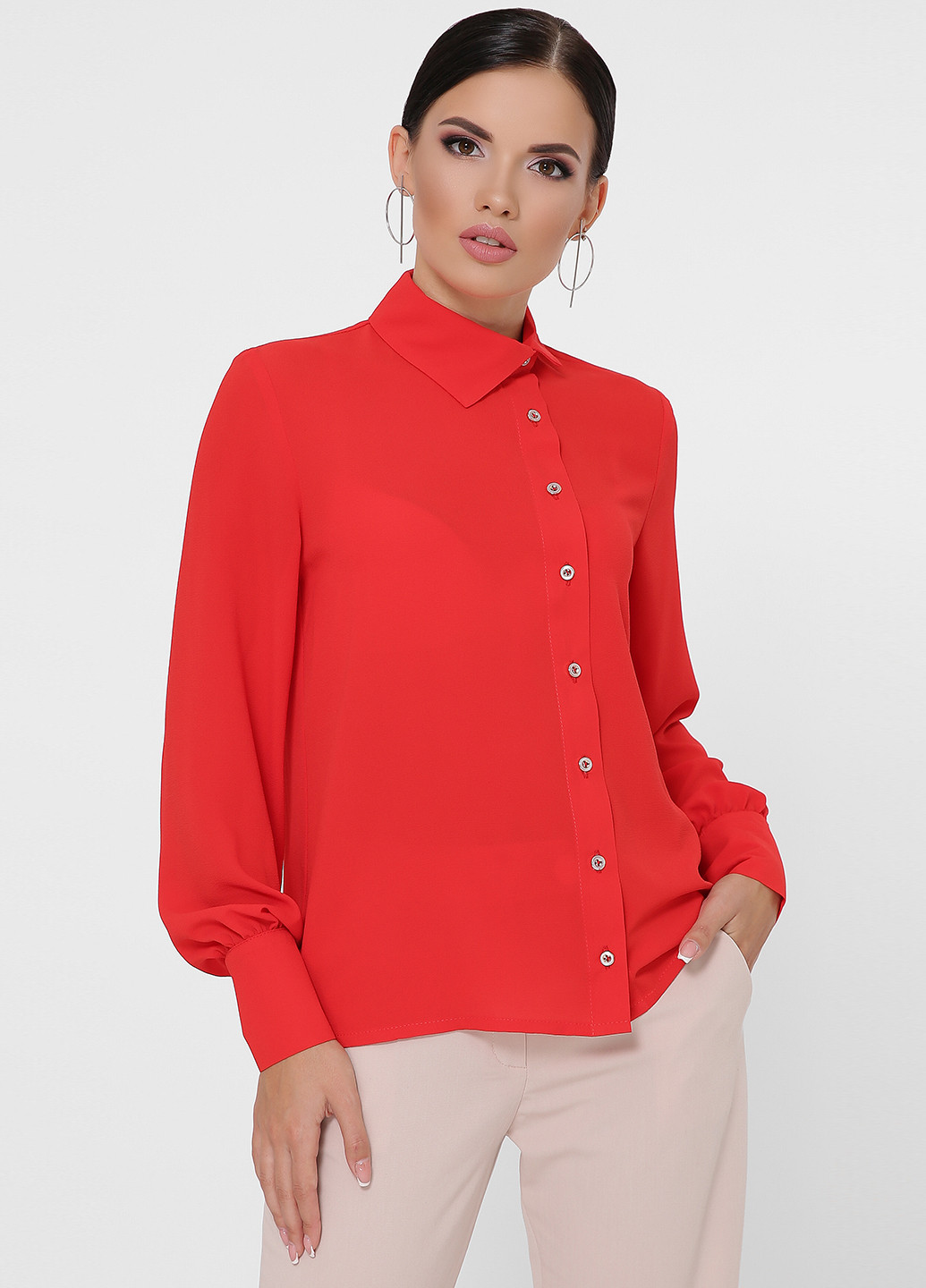 Красная летняя блуза Fashion Up