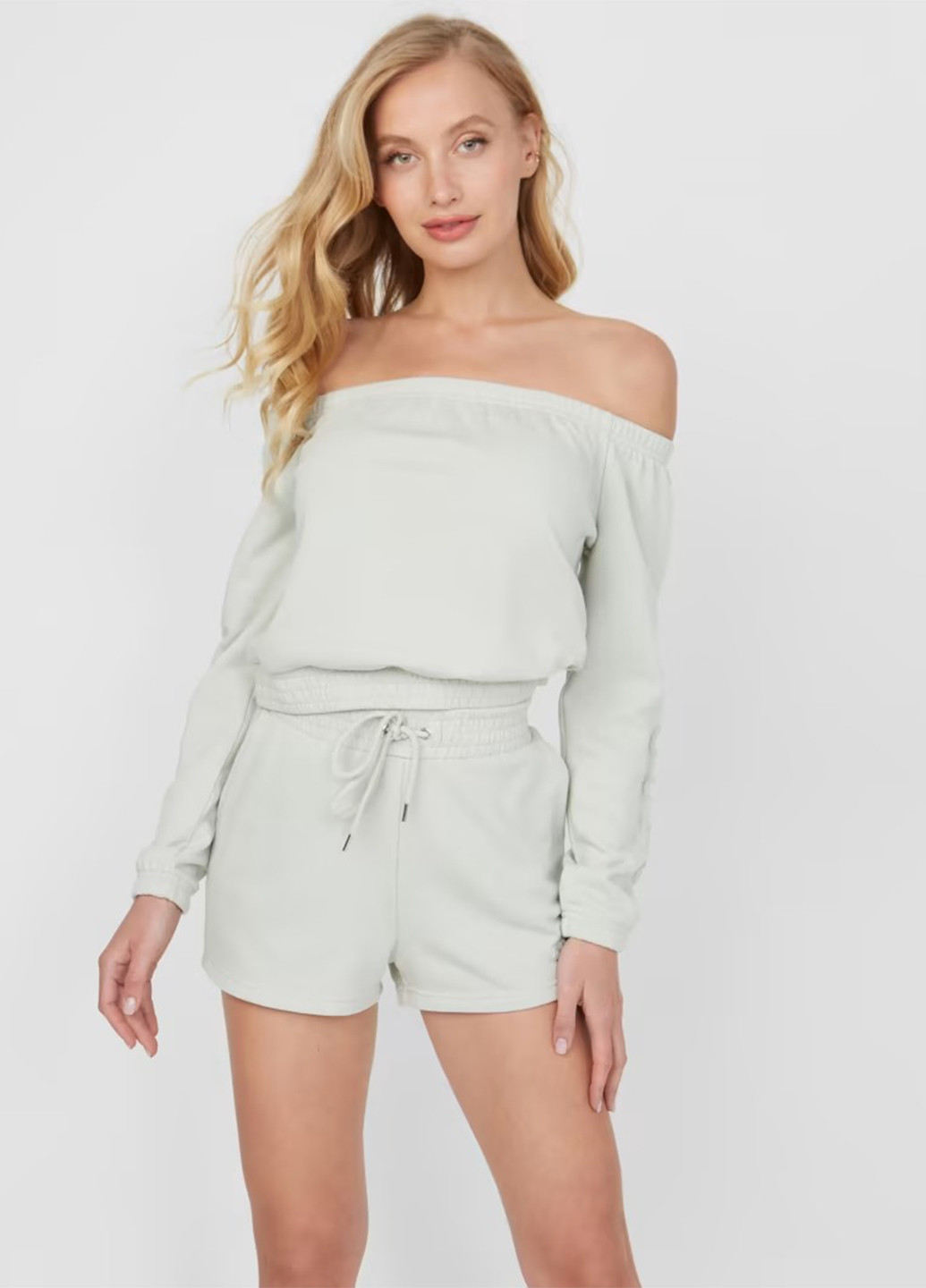 М'ятний світшот Guess однотонний без декору (259578395)