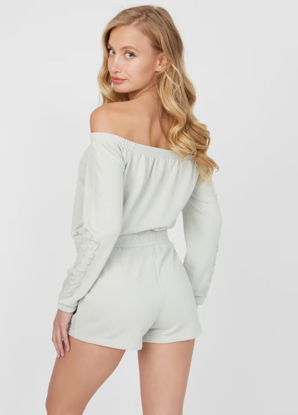 М'ятний світшот Guess однотонний без декору (259578395)