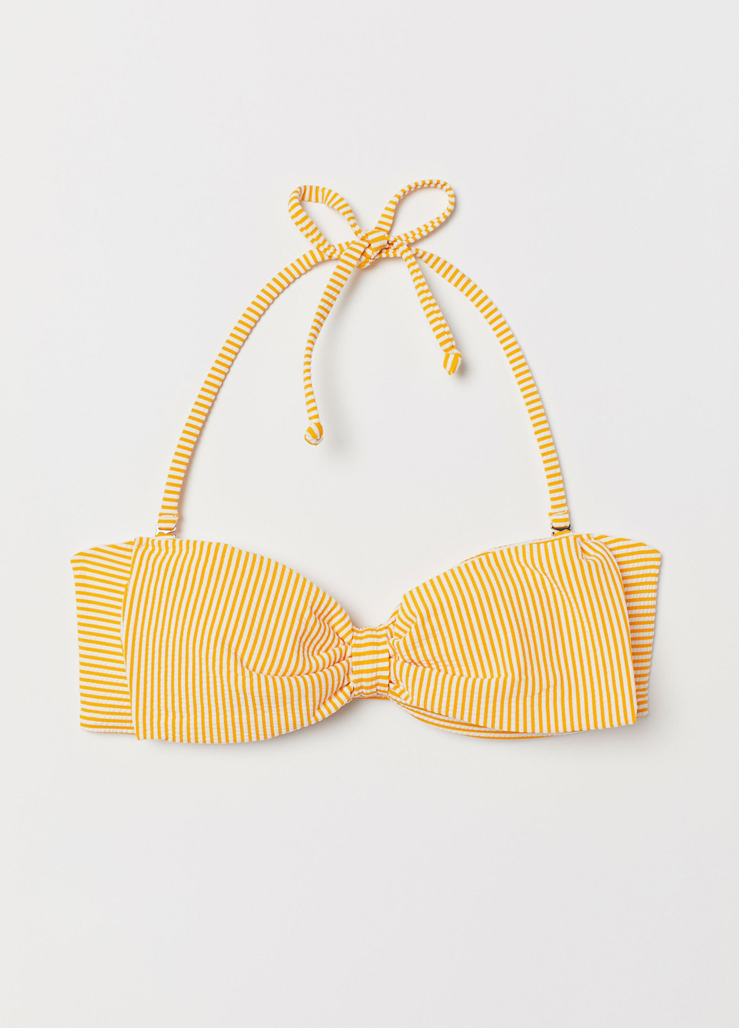 Купальний ліф H&M бандо смужка жовтий пляжний поліестер