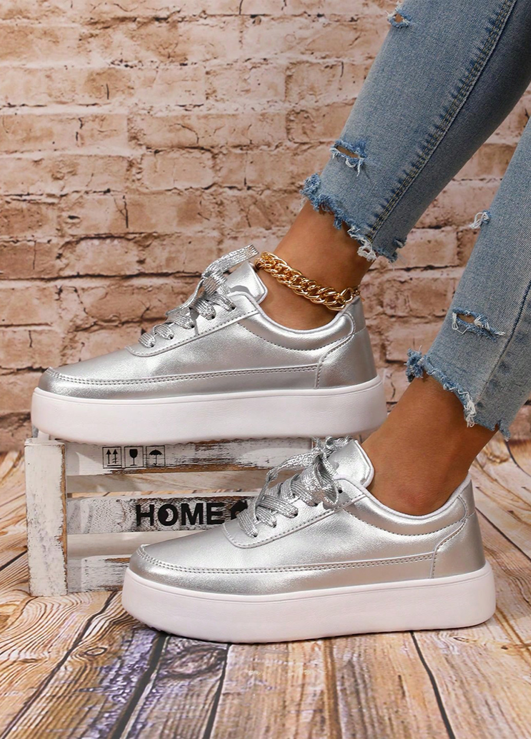 Срібні кеди SHEIN