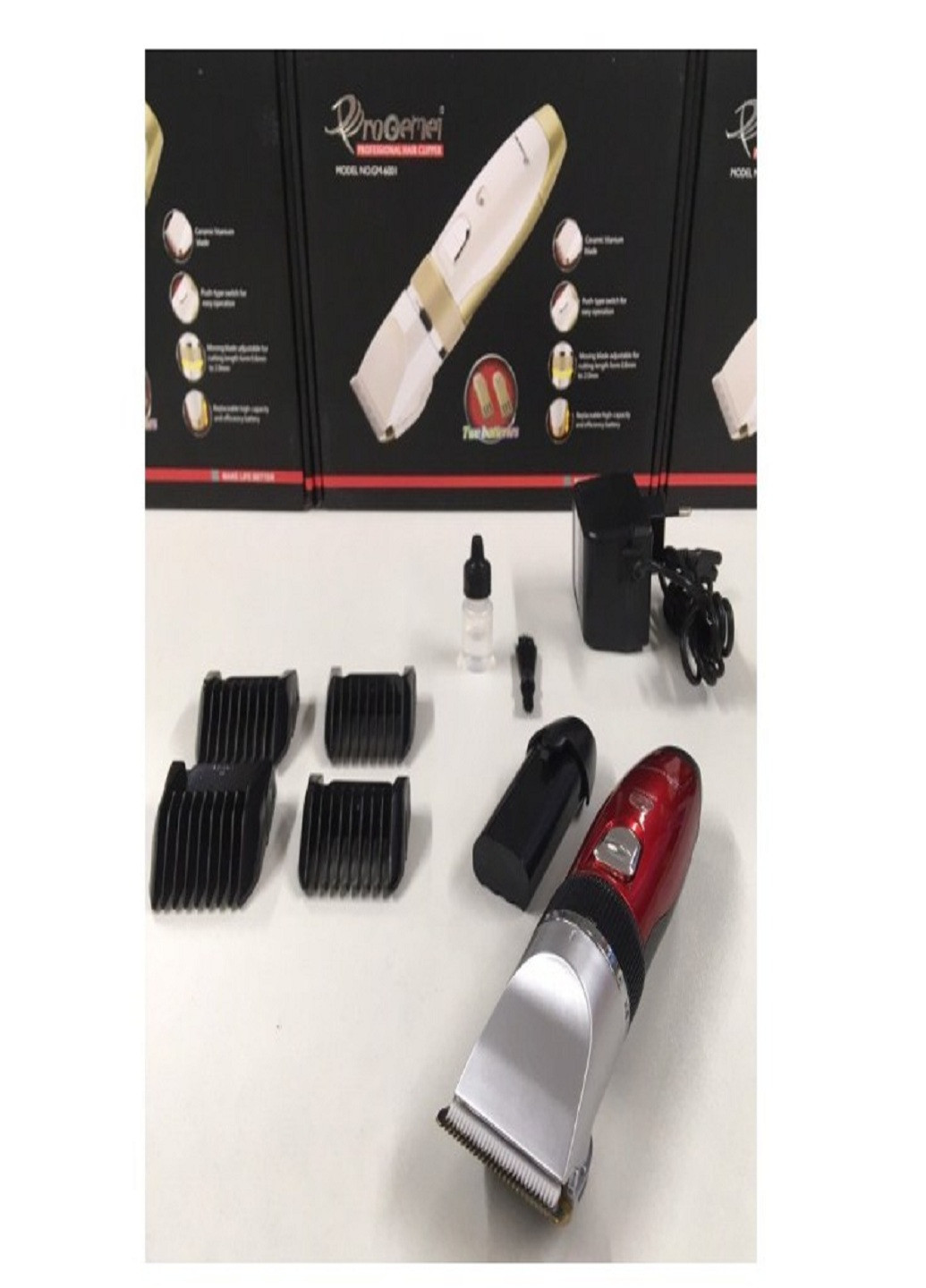 Аккумуляторная беспроводная машинка 6001 для стрижки волос ProGemei (253310600)