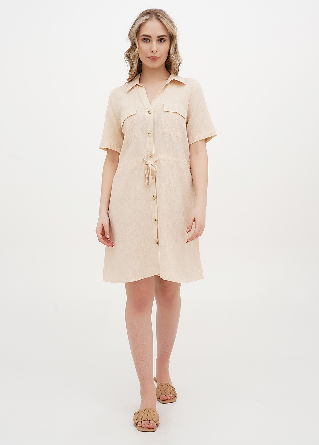 Бежева кежуал сукня сукня-сорочка Primark однотонна