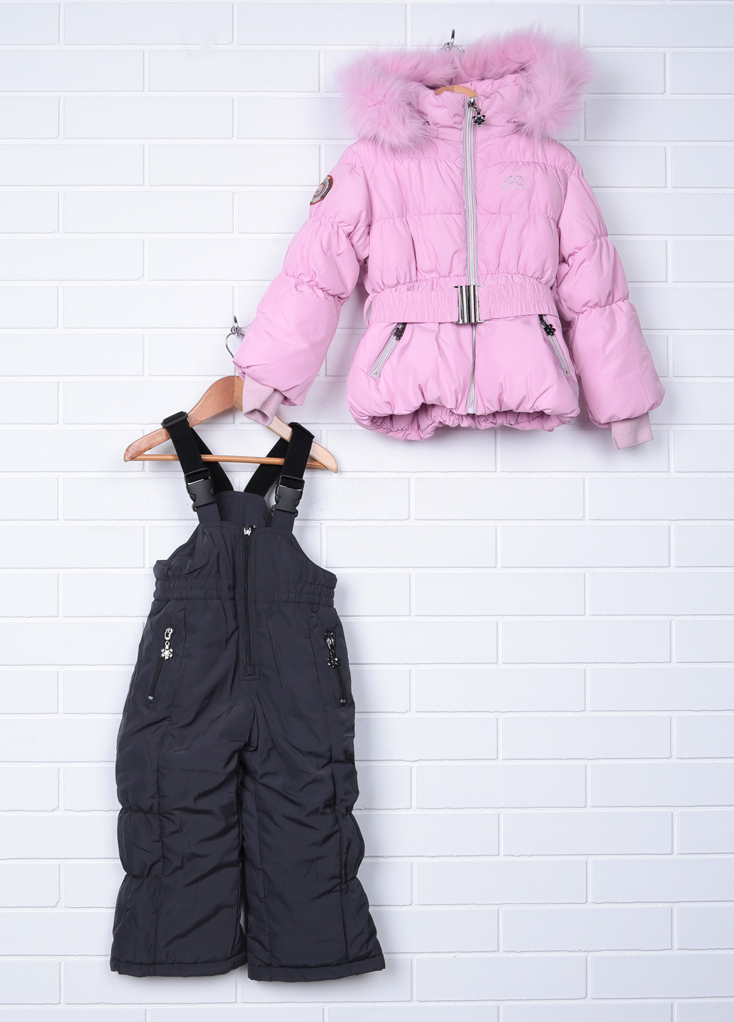 Рожевий демісезонний комплект (куртка, комбінезон) Palhare