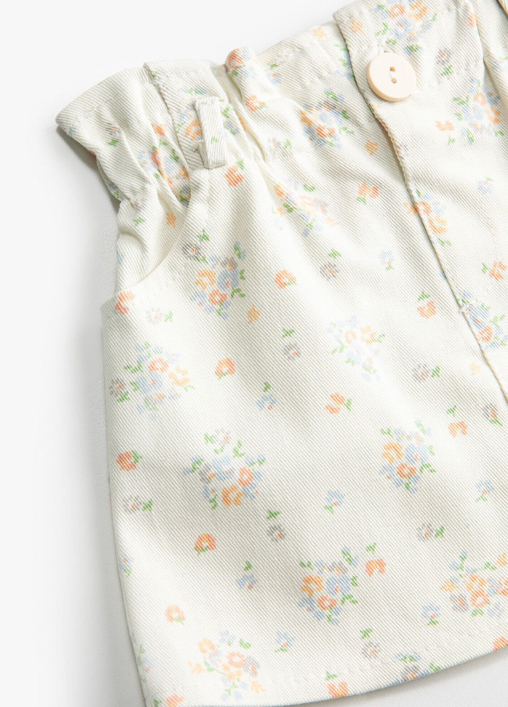 Айвори кэжуал цветочной расцветки юбка KOTON