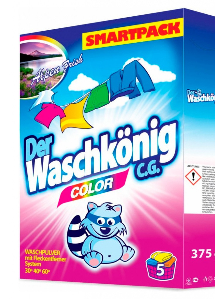 Порошок стиральный color der, 375г Waschkonig 4260353550614 (256083551)