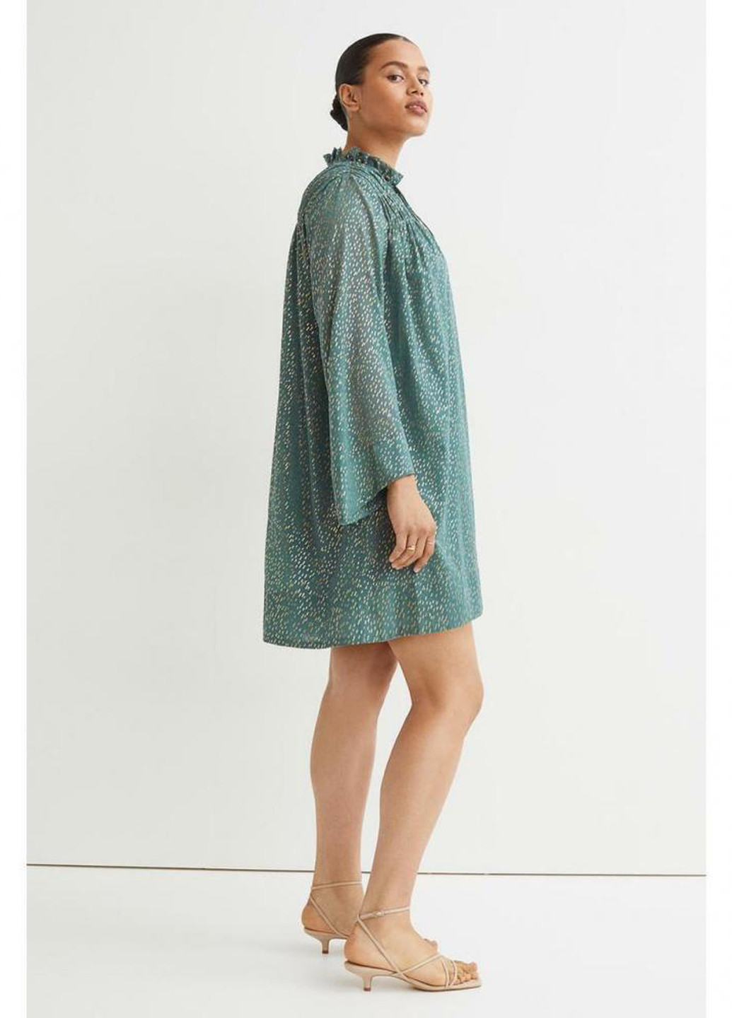 Бірюзова кежуал сукня H&M однотонна