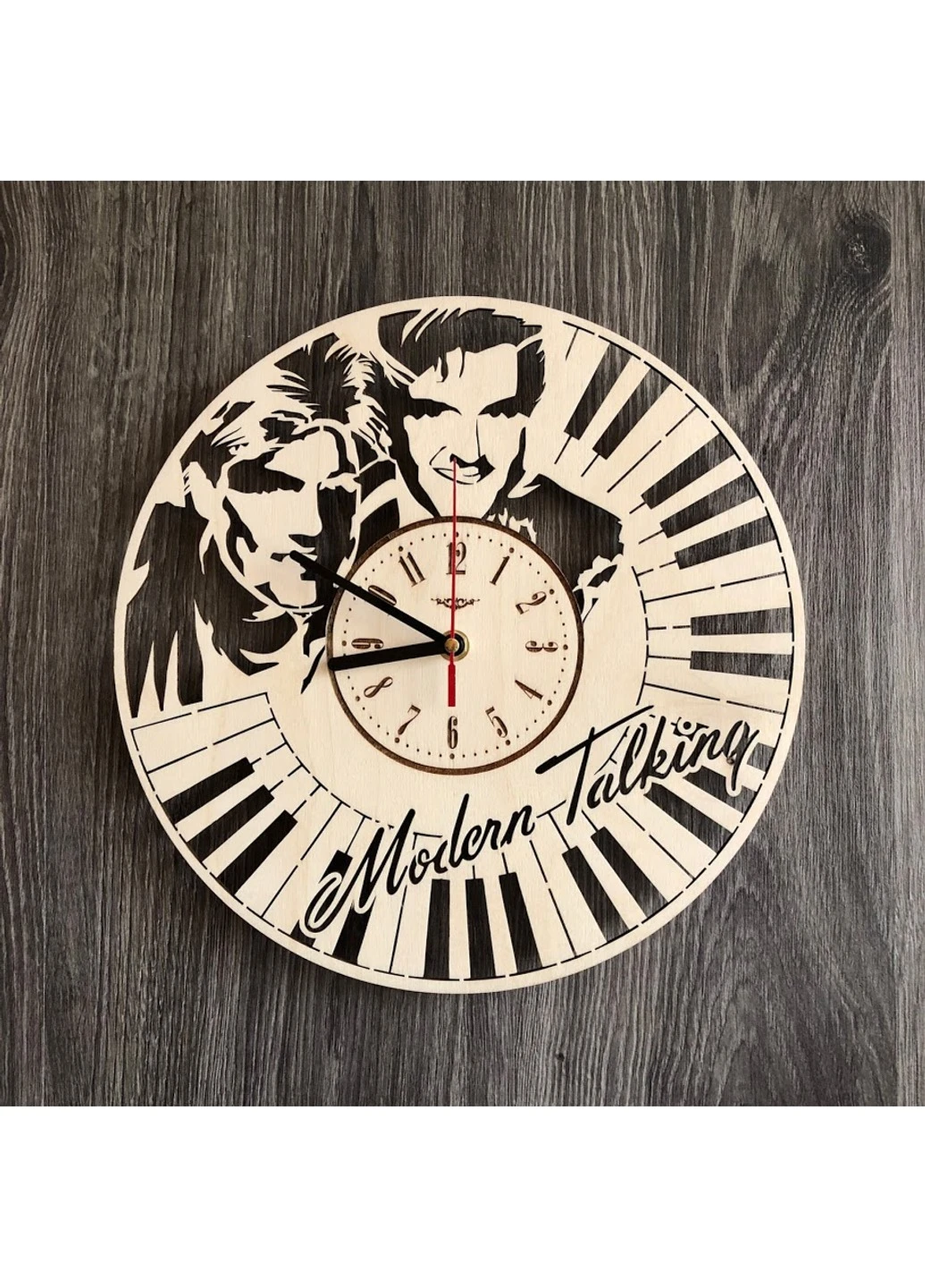 Безшумний настінний годинник з дерева "Modern Talking" 7Arts (253566478)