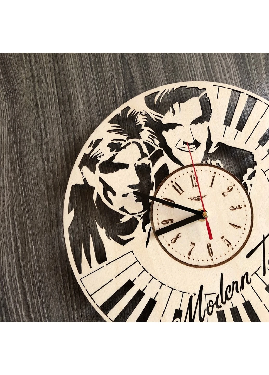 Безшумний настінний годинник з дерева "Modern Talking" 7Arts (253566478)