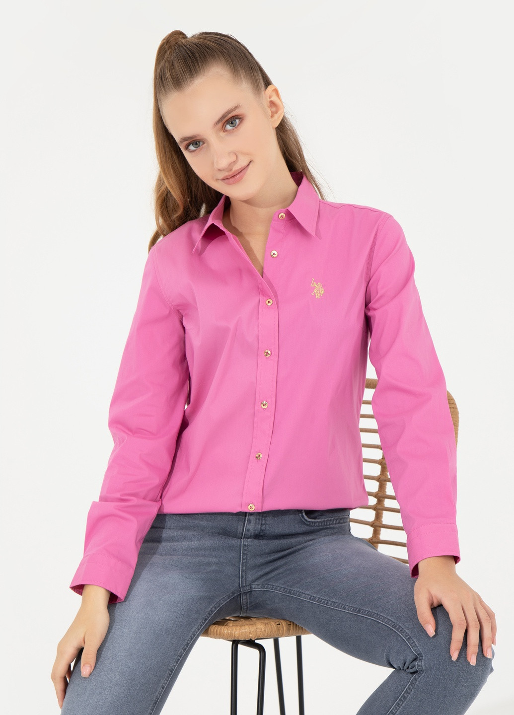 Розовая рубашка U.S. Polo Assn.