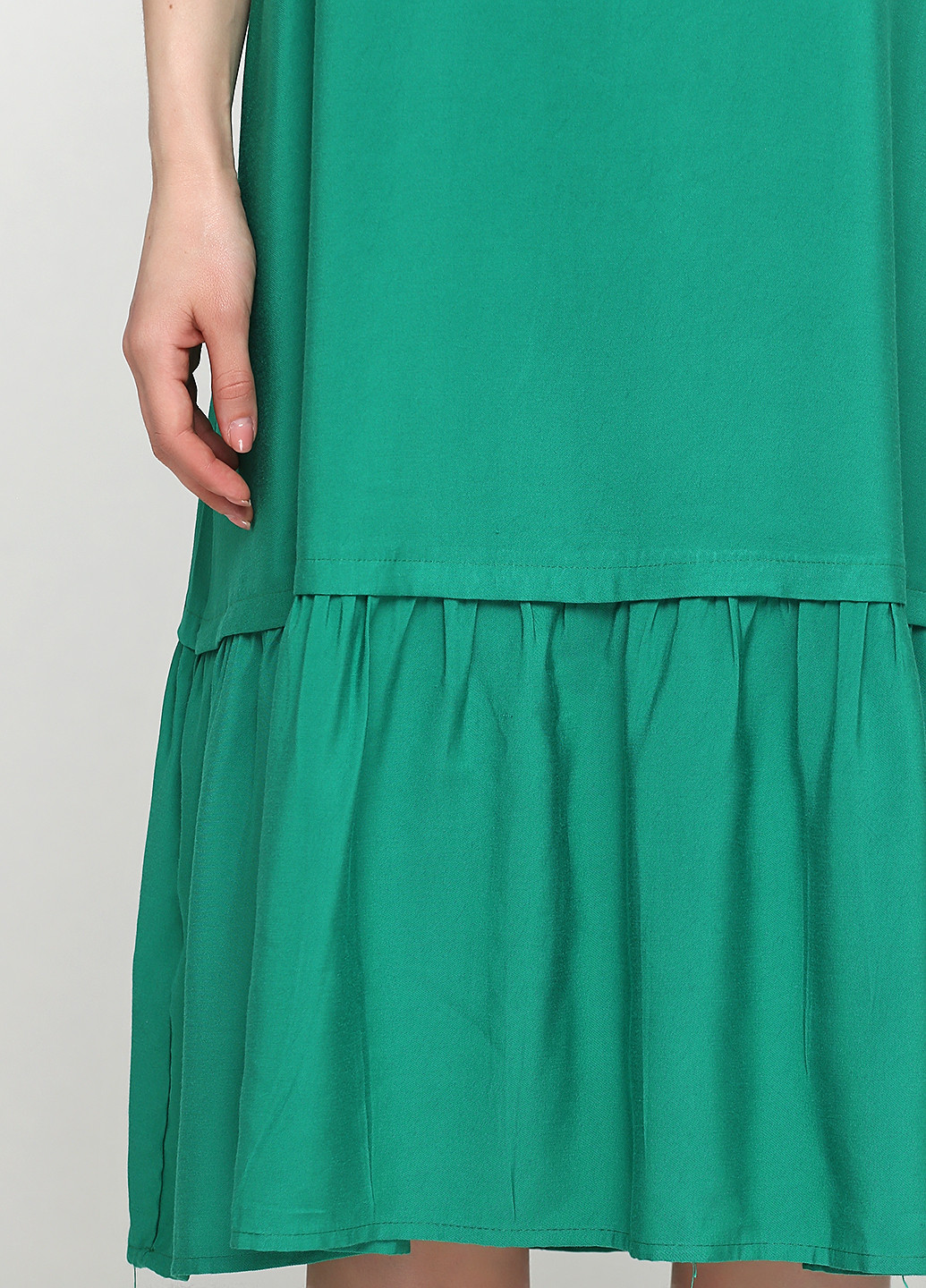 Зеленое кэжуал платье а-силуэт New Collection однотонное