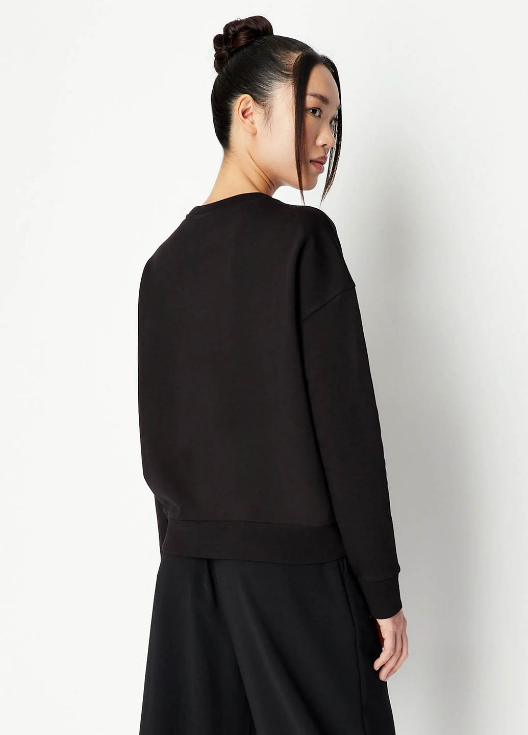 Чорний світшот Armani Exchange логотип без декору (365688577)