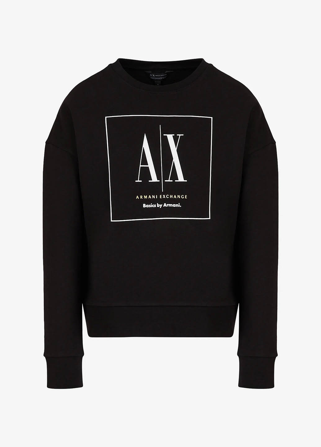 Чорний світшот Armani Exchange логотип без декору (365688577)