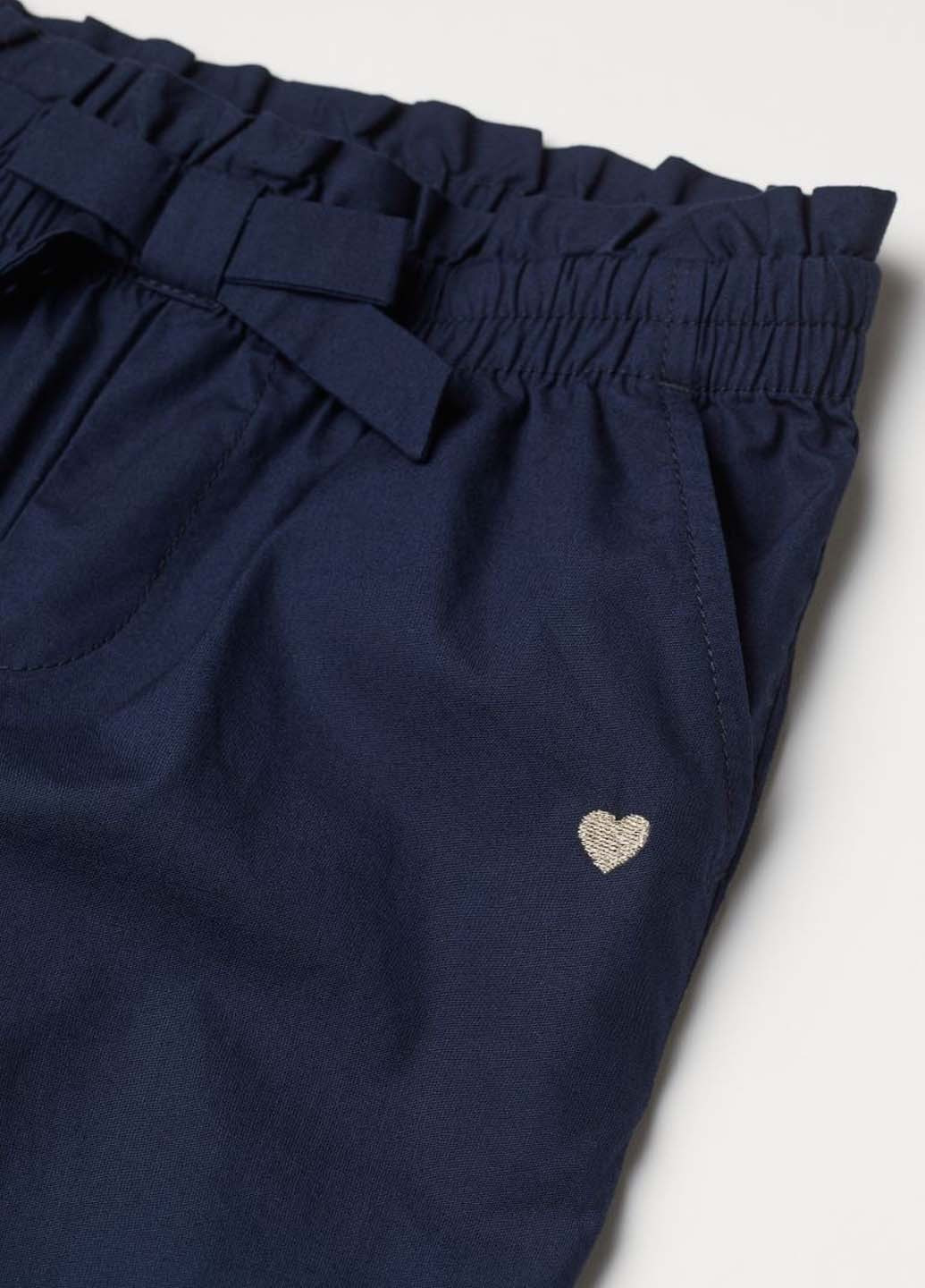 Темно-синие джинсовые демисезонные брюки H&M