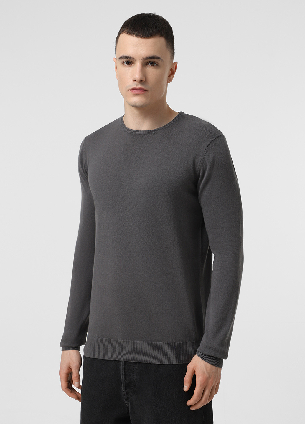 Сірий демісезонний светр джемпер Piazza Italia