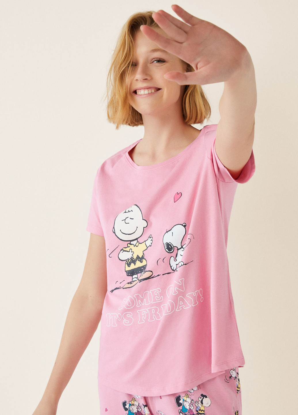 Розовая всесезон пижама (футболка, брюки) Women'secret
