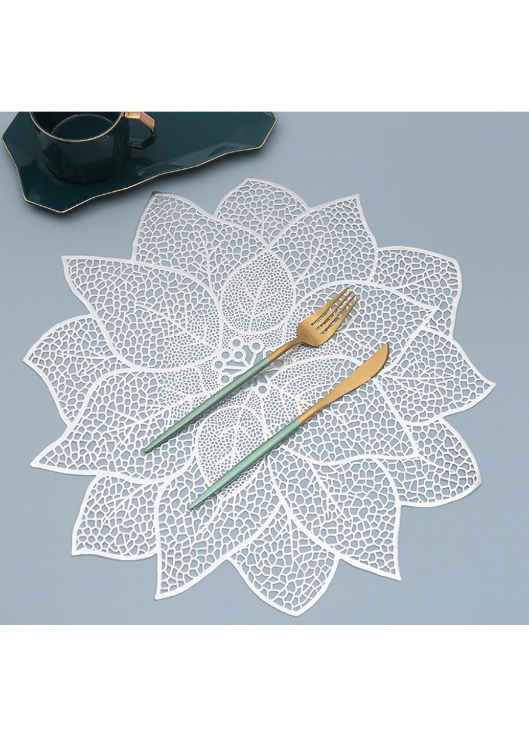 Серветка сервірувальна 5459 38 см срібляста Power (254440595)