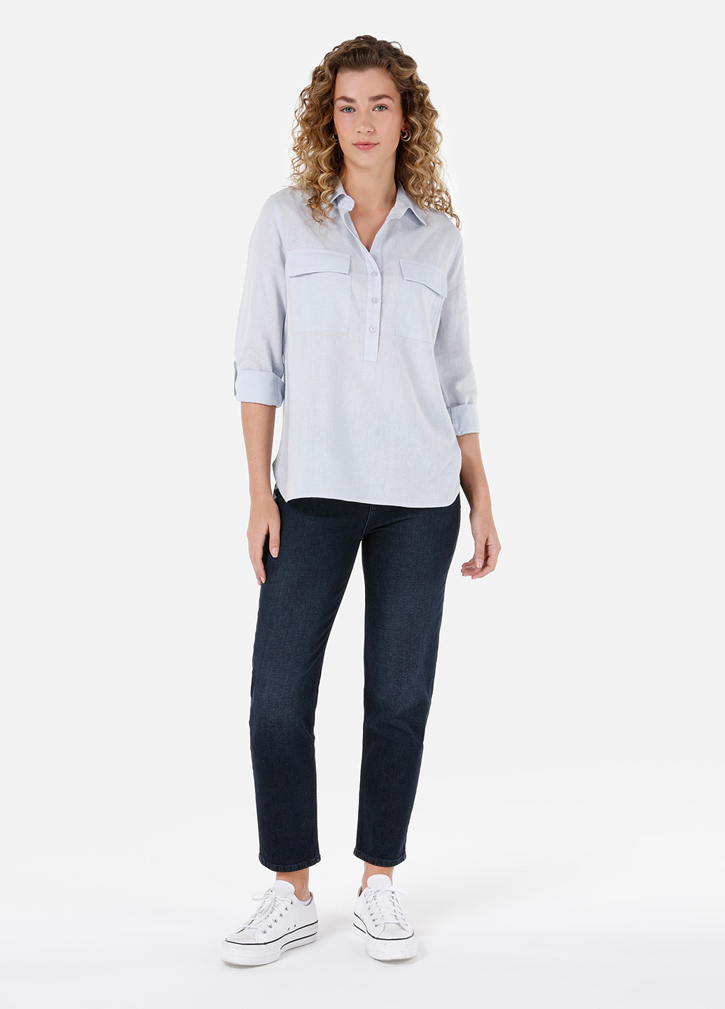 Светло-голубая блуза Colin's