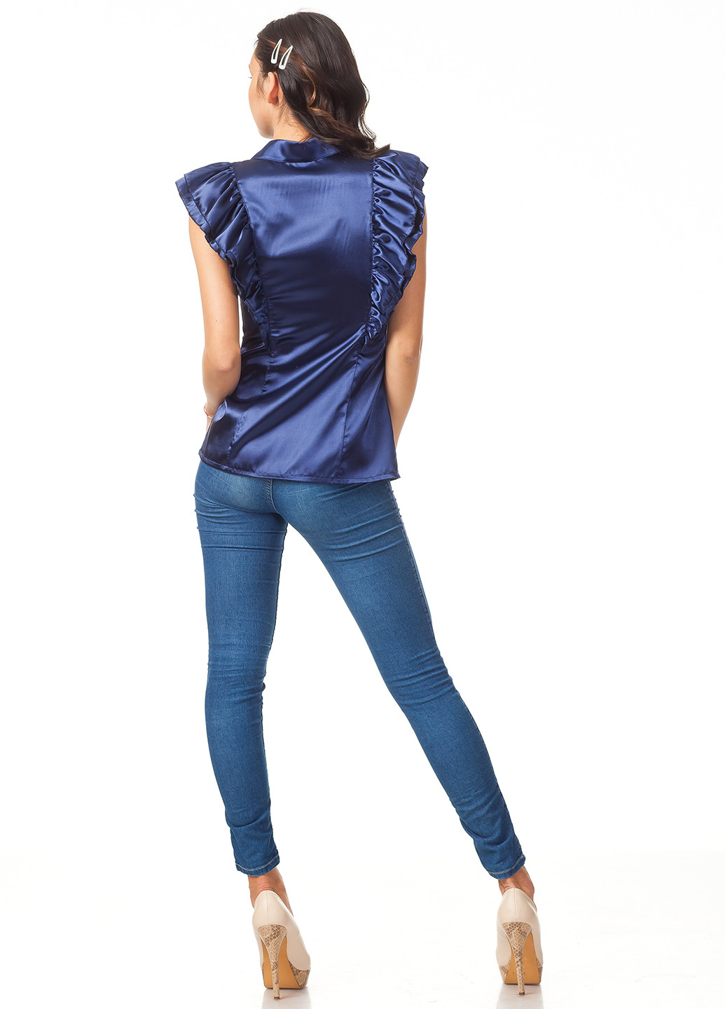 Синяя летняя блуза Leya