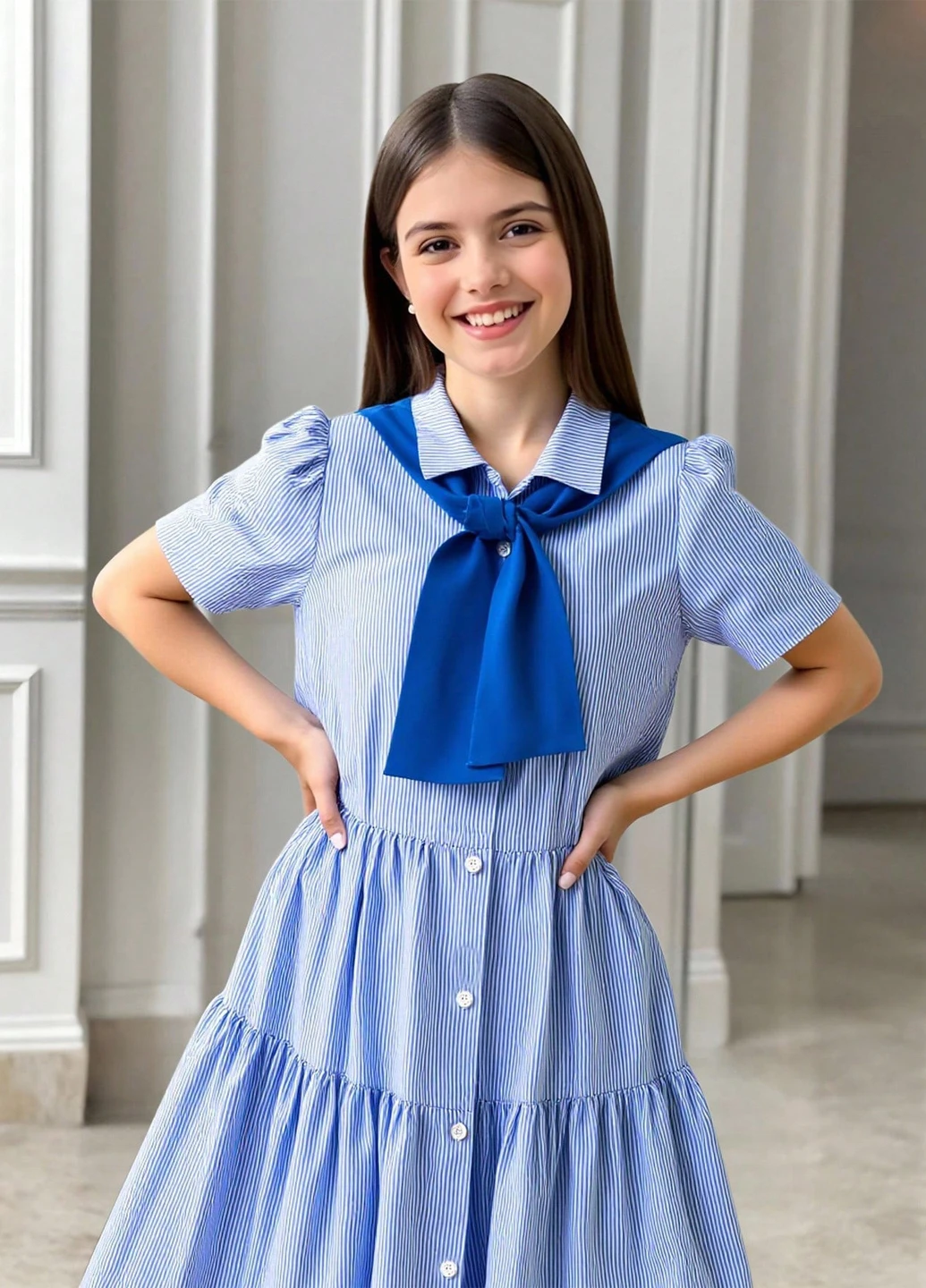 Світло-синя сукня SHEIN (365497213)