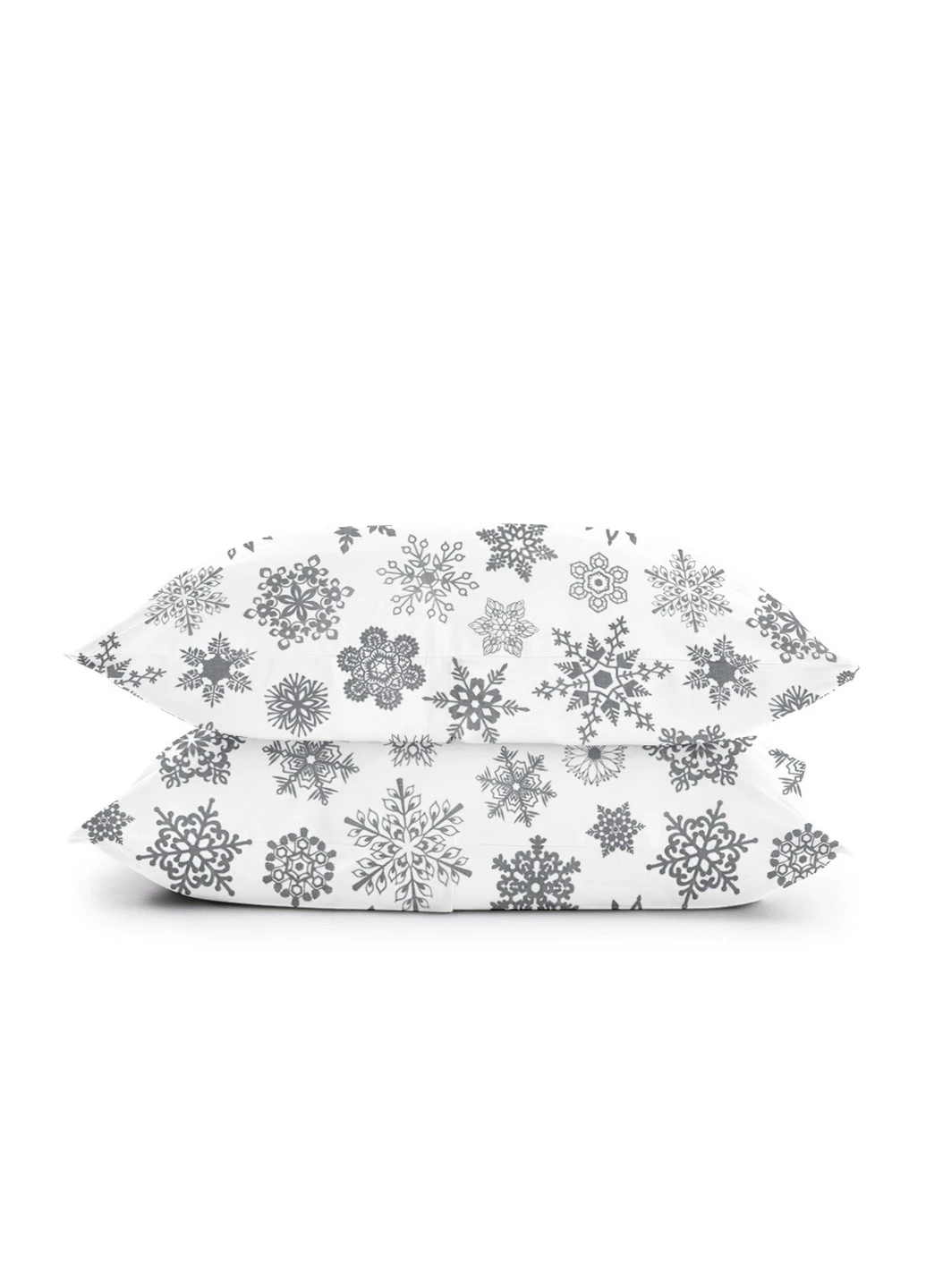 Полуторный комплект RANFORS GREY SNOWFLAKES GREY (пододеяльник 160х220 см, простынь 140х200х20 см, наволочка 2 шт 50х70 см) Cosas (251413603)