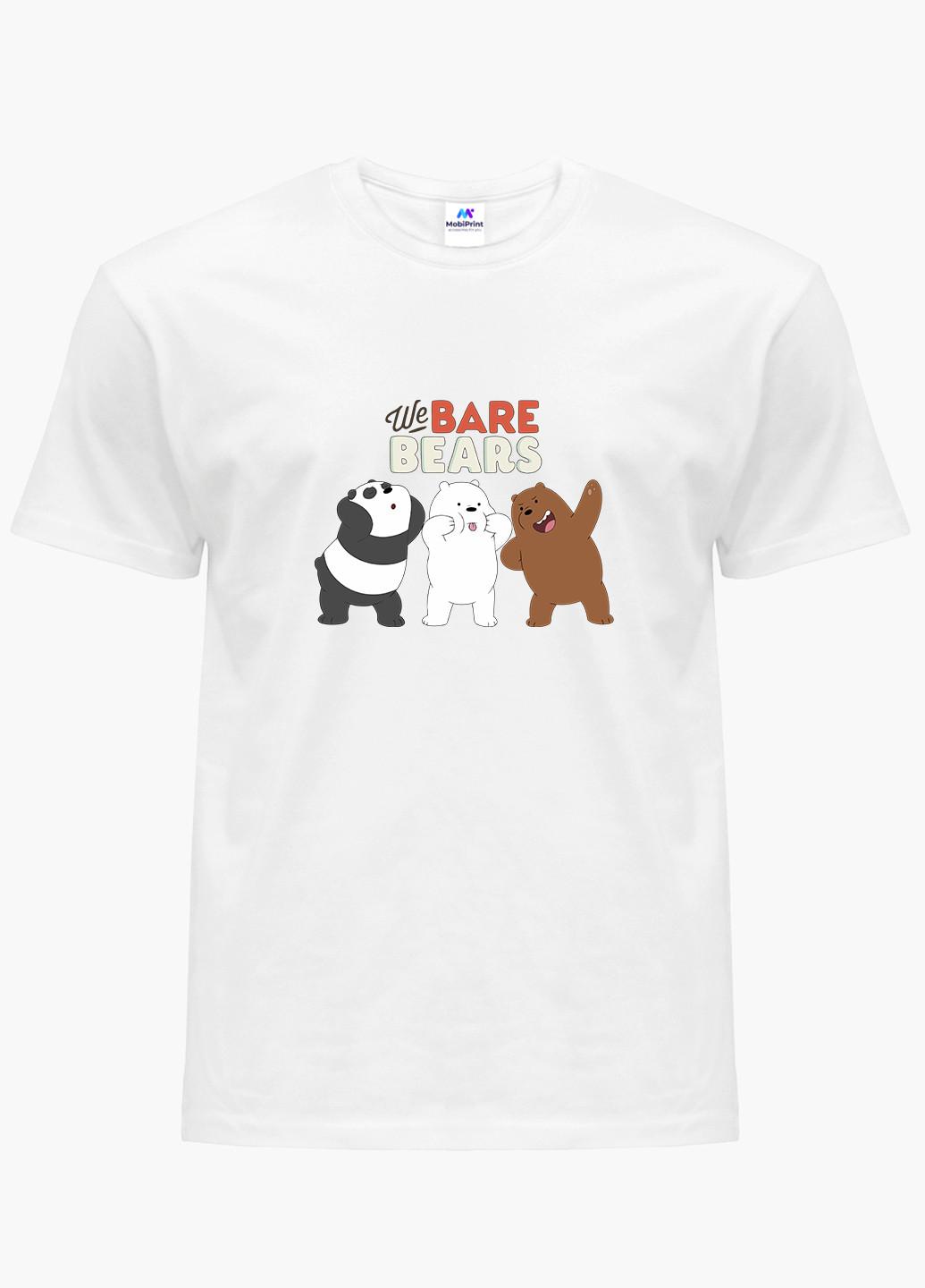 Біла демісезон футболка жіноча вся правда про ведмедів (we bare bears) білий (8976-2667) xxl MobiPrint