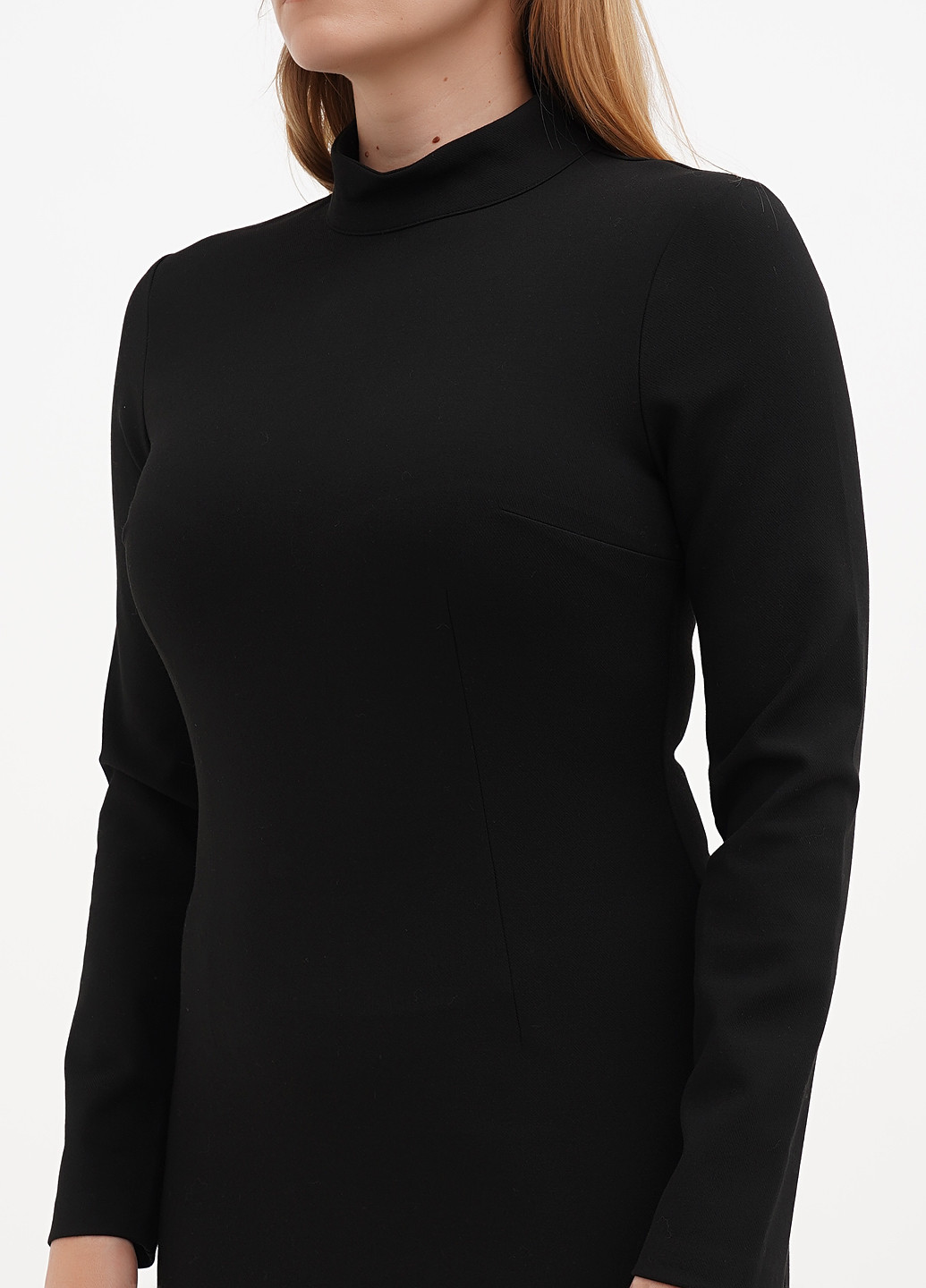 Черное кэжуал платье Sassofono однотонное