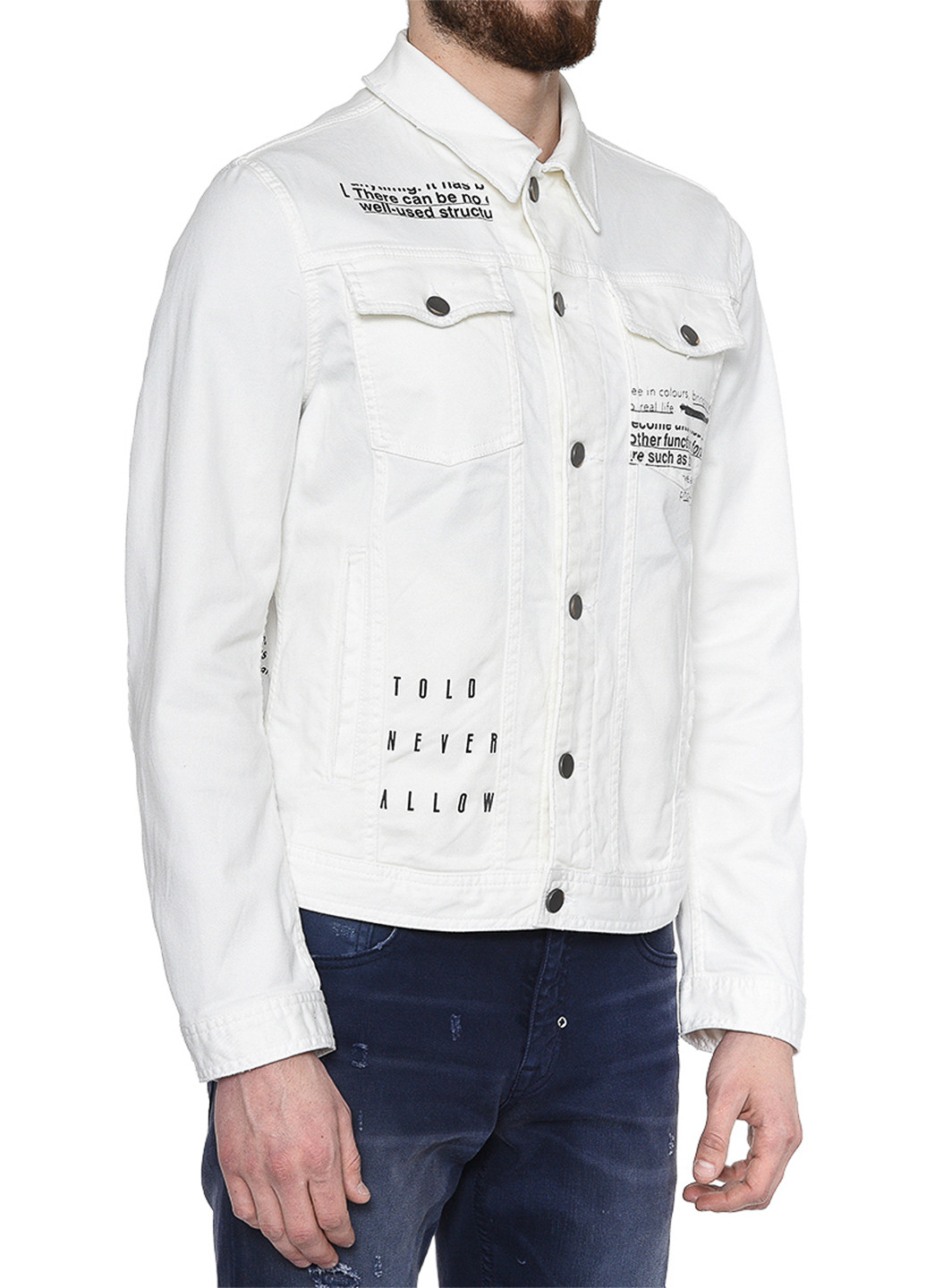 Белая летняя джинсовая куртка Antony Morato