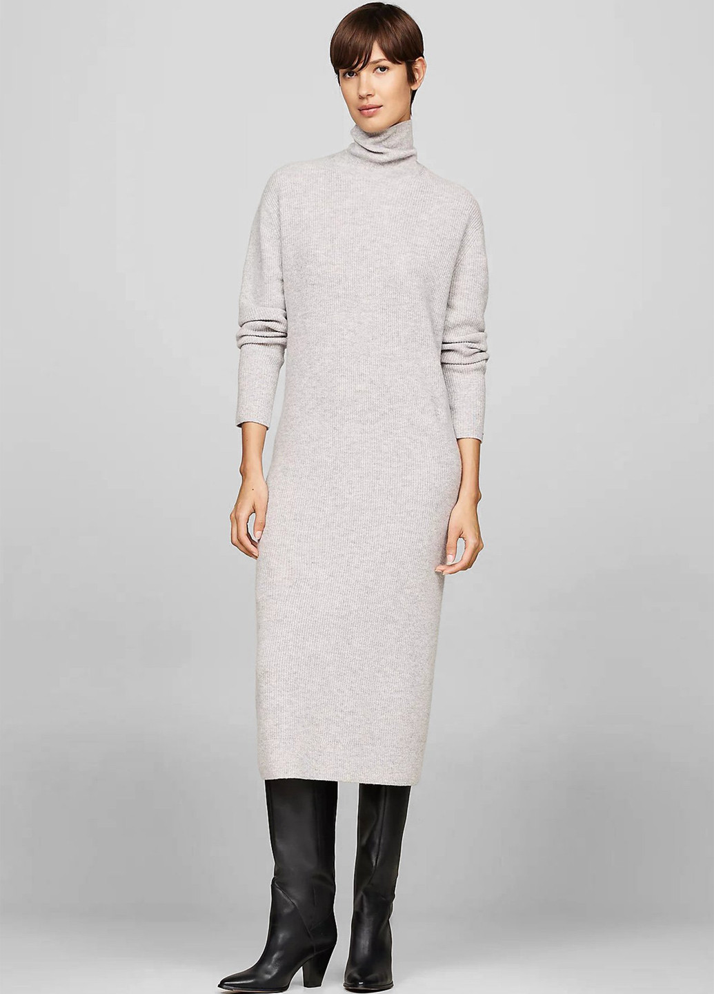 Сіра кежуал сукня сукня светр Tommy Hilfiger однотонна