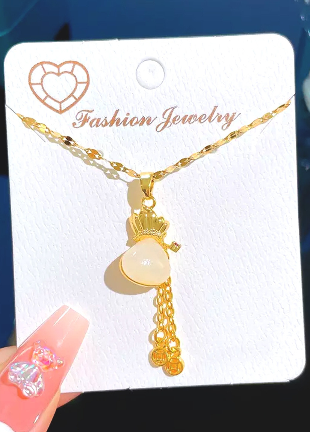 Цепочка Анна Ясеницкая "Queen", золотистая с подвеской Анна Ясеницька (255615119)