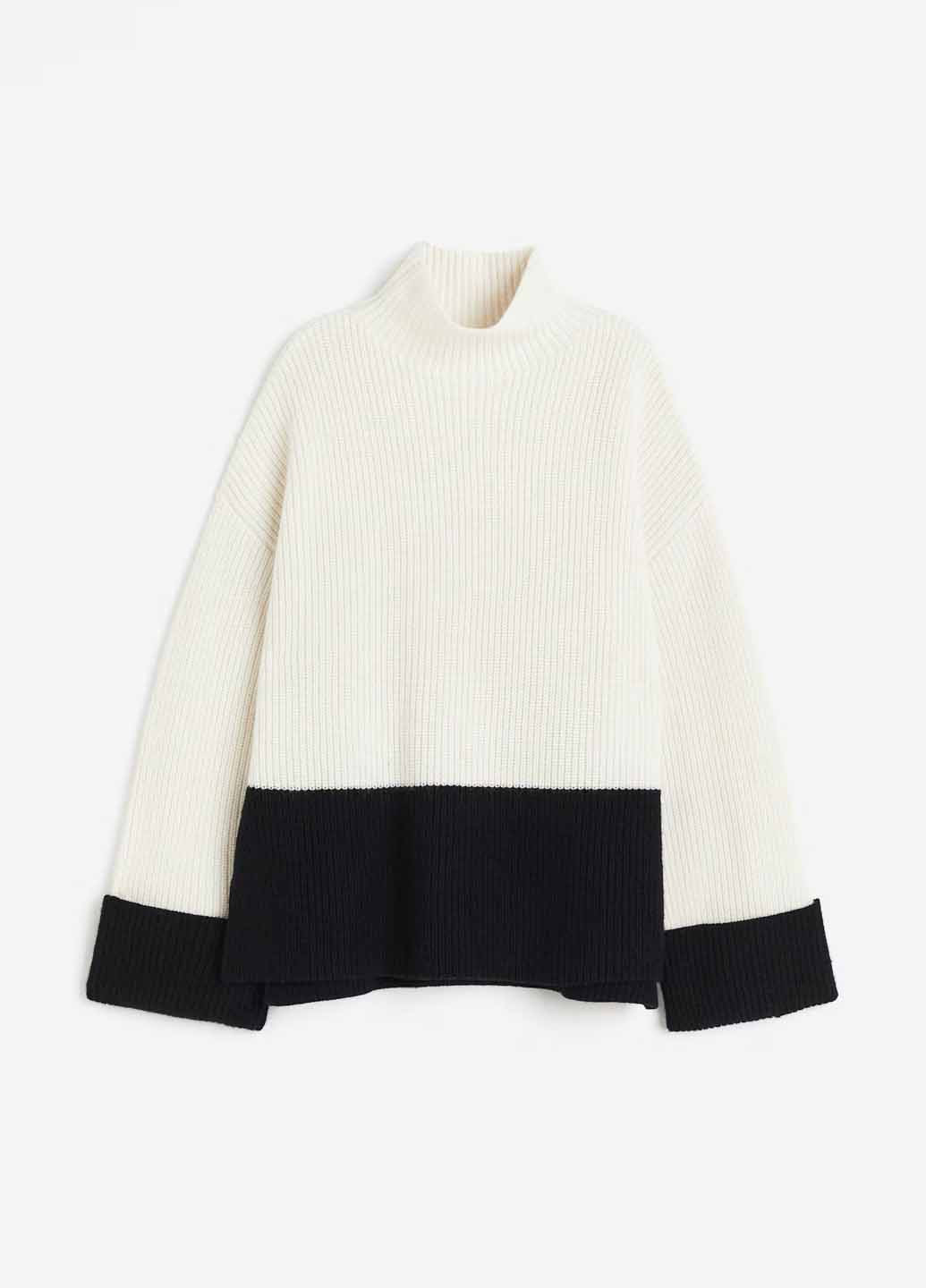 Комбинированный зимний свитер H&M