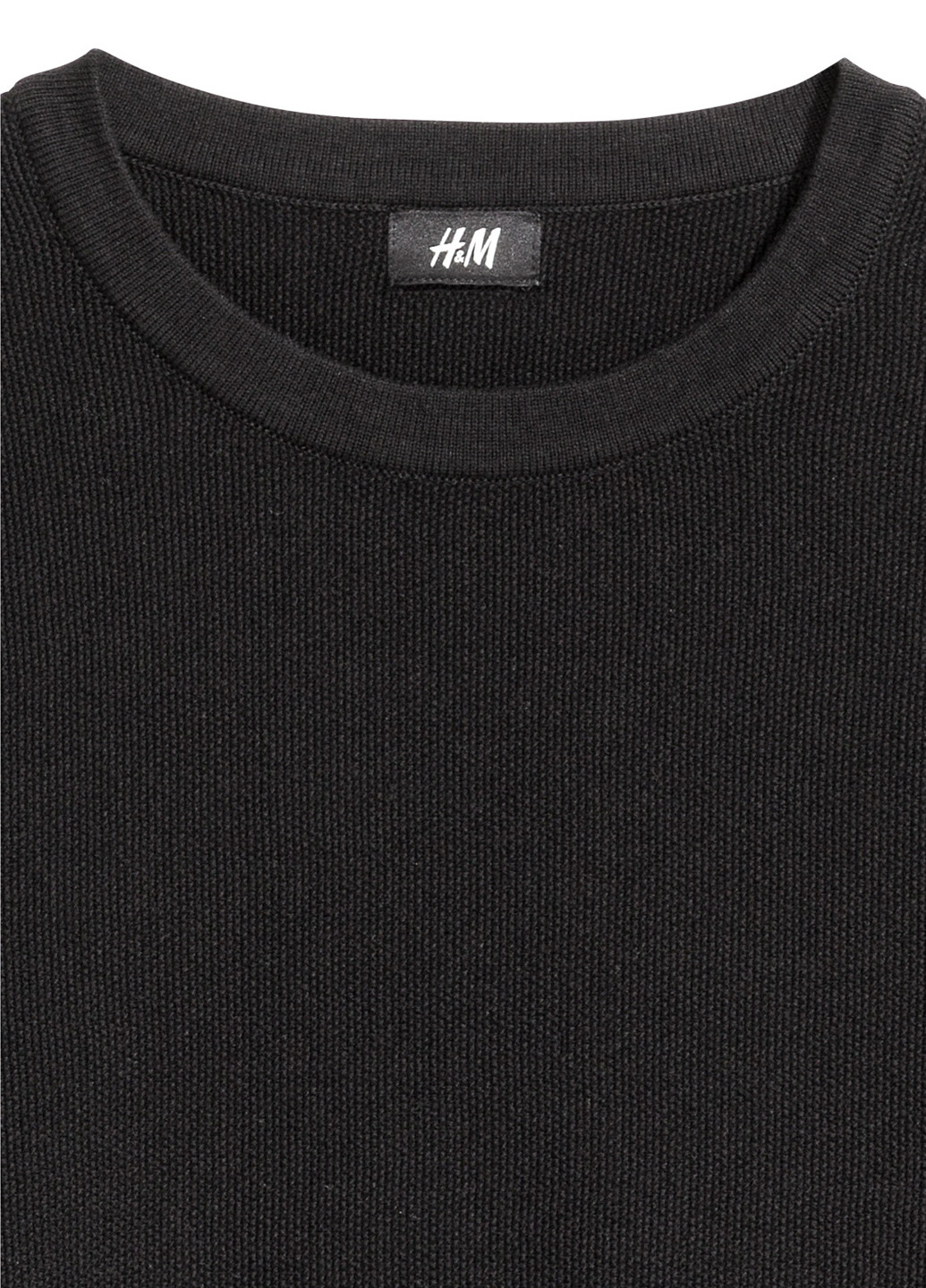 H&M свитшот черный кэжуал трикотаж