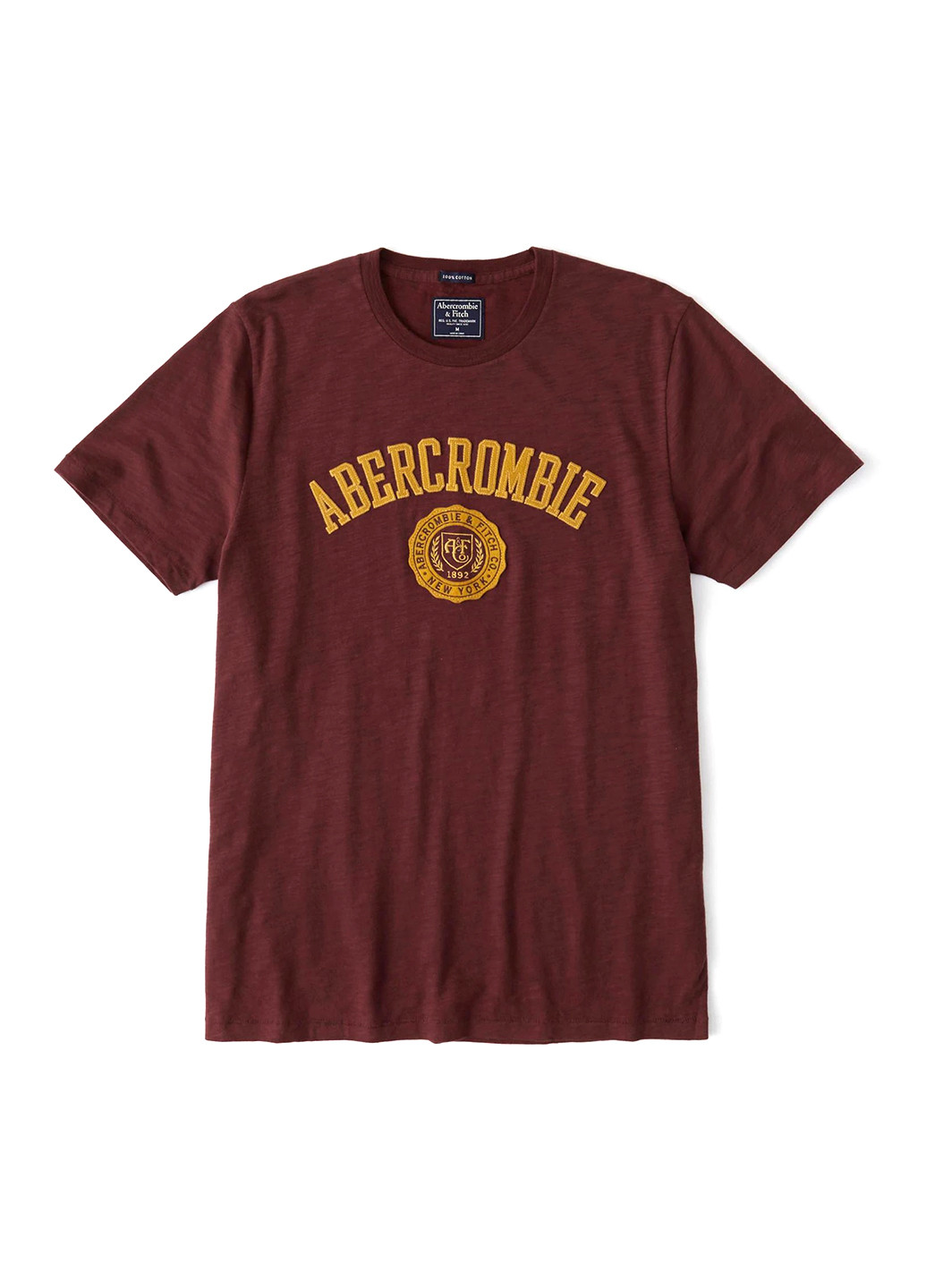 Бордовая футболка Abercrombie & Fitch