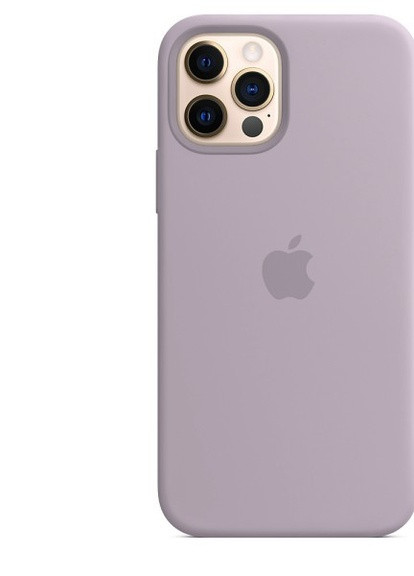 Чехол на силиконовый цвет lavander лавандовый с микрофиброй 3597 Apple Iphone 12 pro max світло-фіолетовий