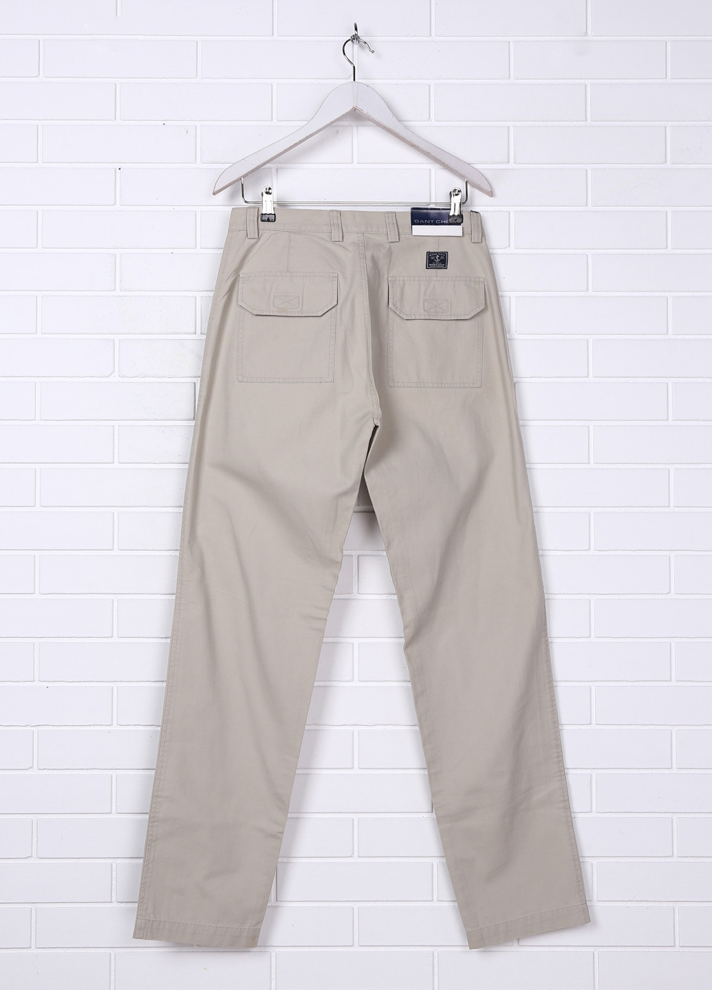 Светло-серые кэжуал летние прямые брюки Gant