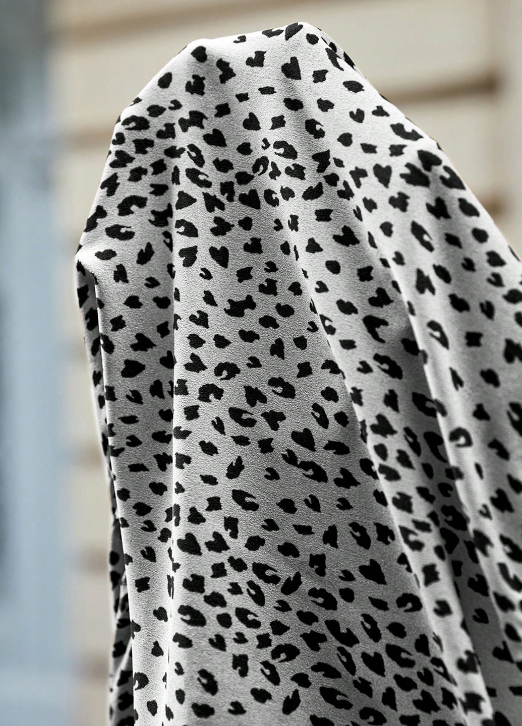 Черно-белое кэжуал платье с юбкой-солнце, бэби долл SHEIN леопардовый